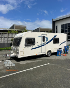 Bailey Pegasus Verona – 4 Berth with fixed bed, full end bathroom and motor movers